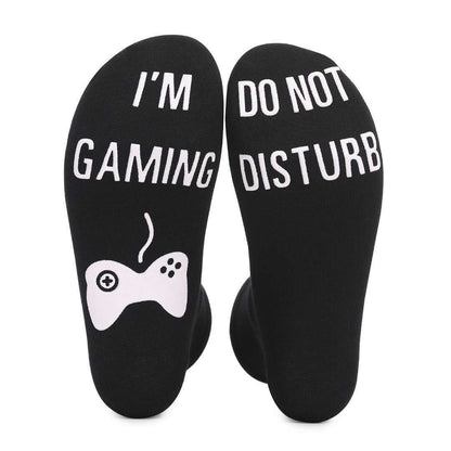 Men's Glow-in-the-Dark Letter Print Cotton Socks EU 44-49