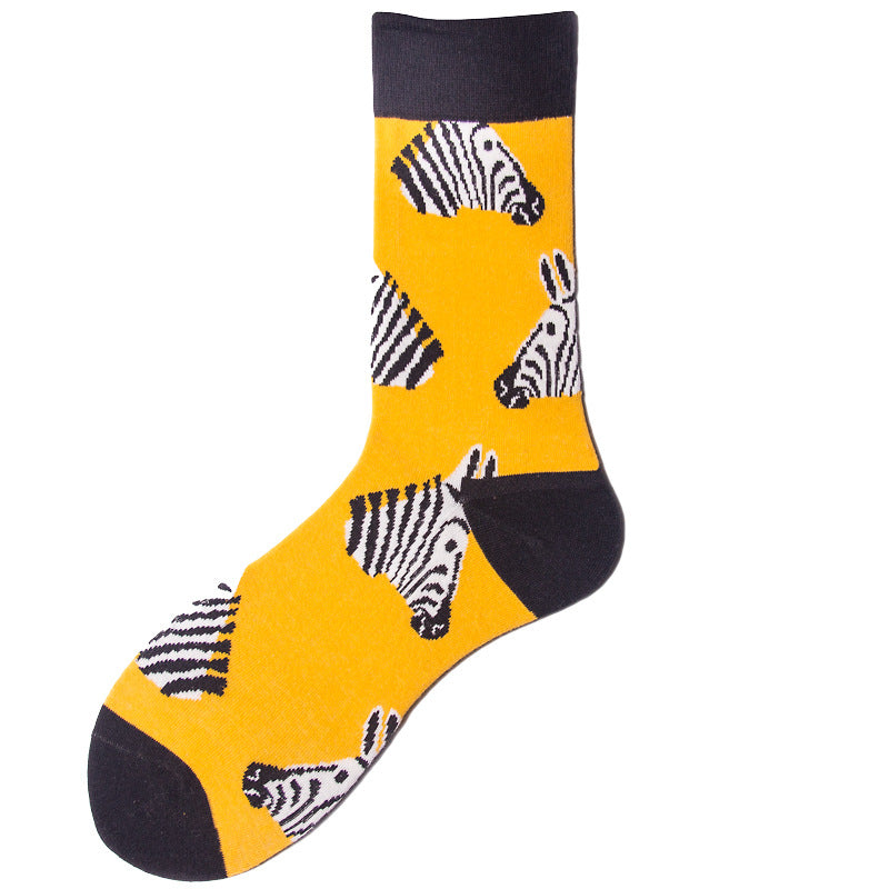 Men's Novelty Fruit Print Crew Socks | Soft Cotton