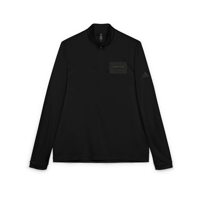 Adidas Embroidered Quarter-Zip Pullover | White Athletic Top
