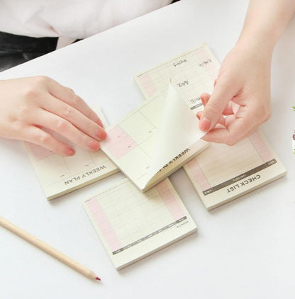 Mini Desk Planner Notepad | Weekly, Monthly & Work | 60 Sheets