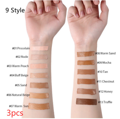 Oil-Control Liquid Foundation & Concealer – 13 Shades, Multi-Pack