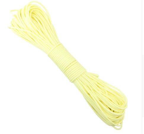 Glow-in-the-Dark 9-Strand Paracord – 550lb Survival Rope 1m & 6m Blue, Orange, Pink, Yellow, White & Green