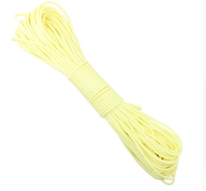 Glow-in-the-Dark 9-Strand Paracord – 550lb Survival Rope 1m & 6m Blue, Orange, Pink, Yellow, White & Green