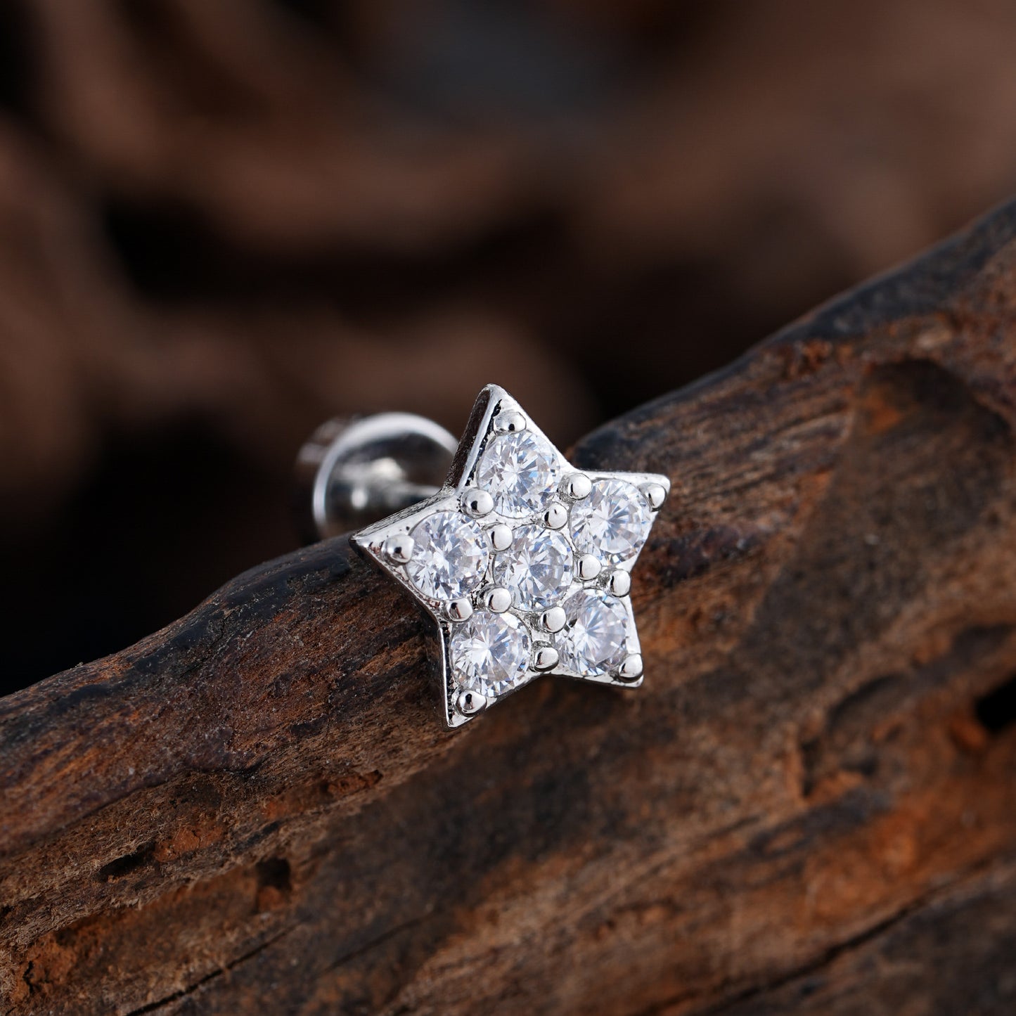 Micro-Set Zircon Ear Cuff | Minimalist Stainless Steel Single Ear Stud