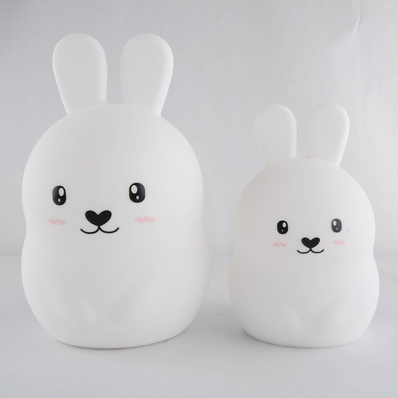 Cartoon Rabbit LED Night Light - Touch Sensor, 9 Colours