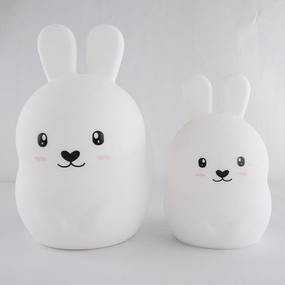 Cartoon Rabbit LED Night Light - Touch Sensor, 9 Colours