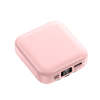 Portable Beauty Mirror Power Bank with Built-In Cable – 10000mAh & 20000mAh