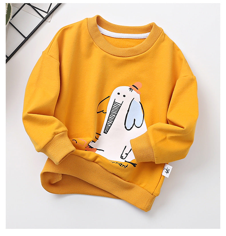 Children's 100% Cotton Long Sleeve Top | Soft Round Neck Kids Sweatshirt