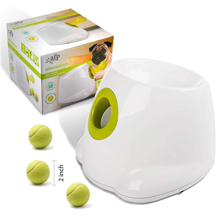 Automatic Dog Ball Launcher | Interactive Fetch Machine 3m–9m with Tennis Balls