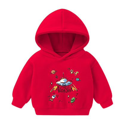 Kids Hooded Fleece Pullover Sweater – Unisex Long-Sleeve Top