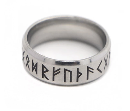 Men's 8mm Matte Stainless Steel Band Ring – Minimalist Steel & Black Band