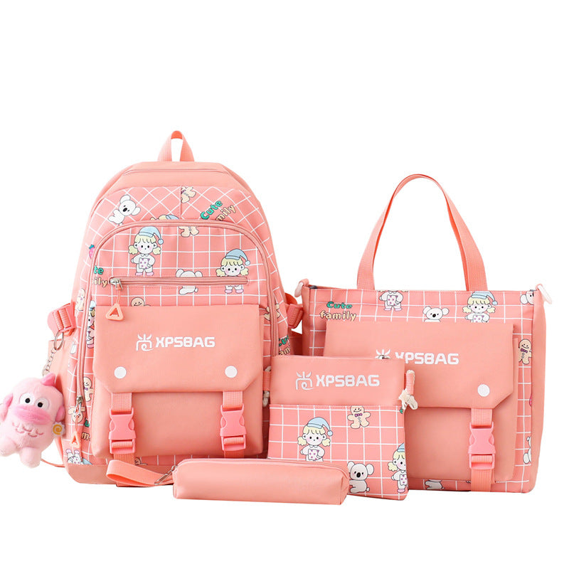 Girls Primary School Nylon Backpack – 5 Colours
