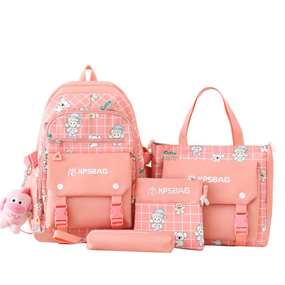 Girls Primary School Nylon Backpack – 5 Colours