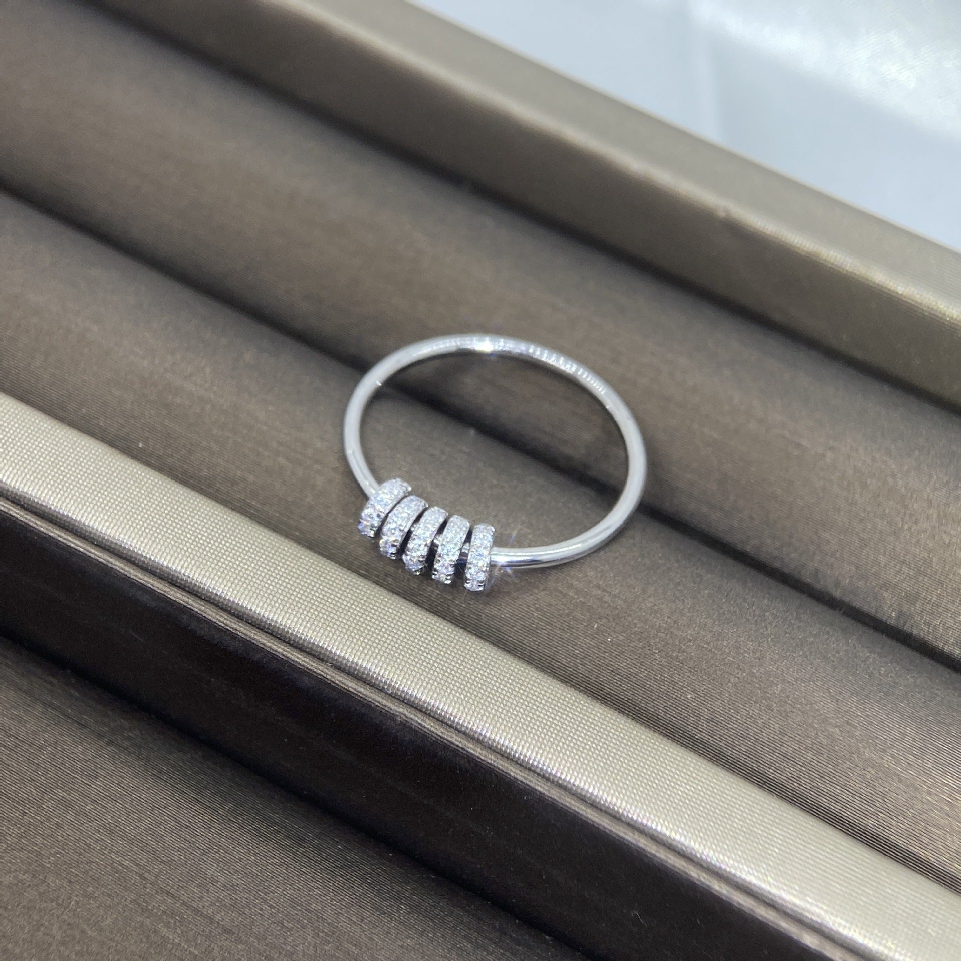 S925 Sterling Silver Zircon Geometric Ring | Gold, Silver & White Gold