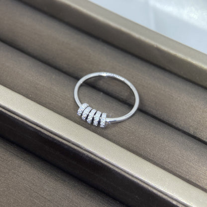 S925 Sterling Silver Zircon Geometric Ring | Gold, Silver & White Gold
