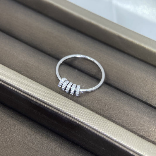 S925 Sterling Silver Zircon Geometric Ring | Gold, Silver & White Gold