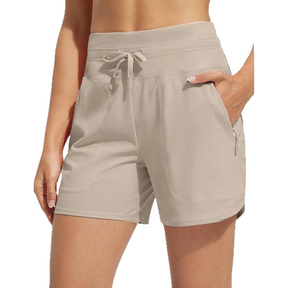 European And American High Waist Yoga Loose Leisure Sports Shorts