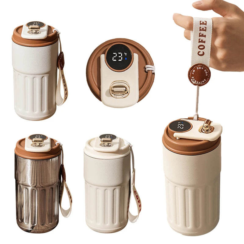 Smart Digital Insulated Tumbler — 316 Stainless Steel Vacuum Flask, 450ml