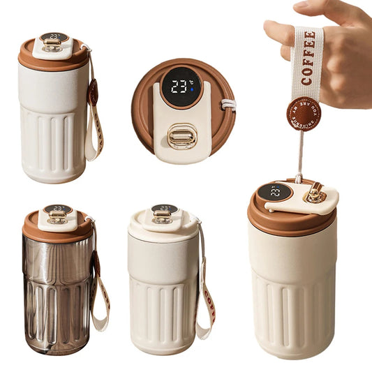 Smart Digital Insulated Tumbler — 316 Stainless Steel Vacuum Flask, 450ml