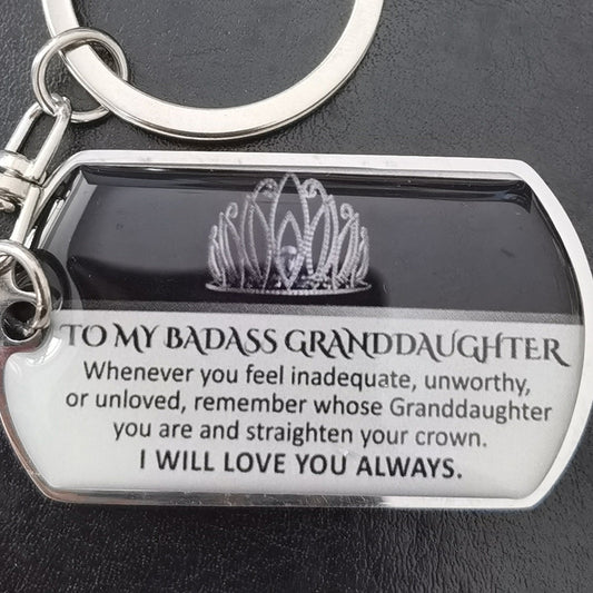 Family Sentiment Metal Keychain | Son, Daughter, Grandson Gift | JP Collections