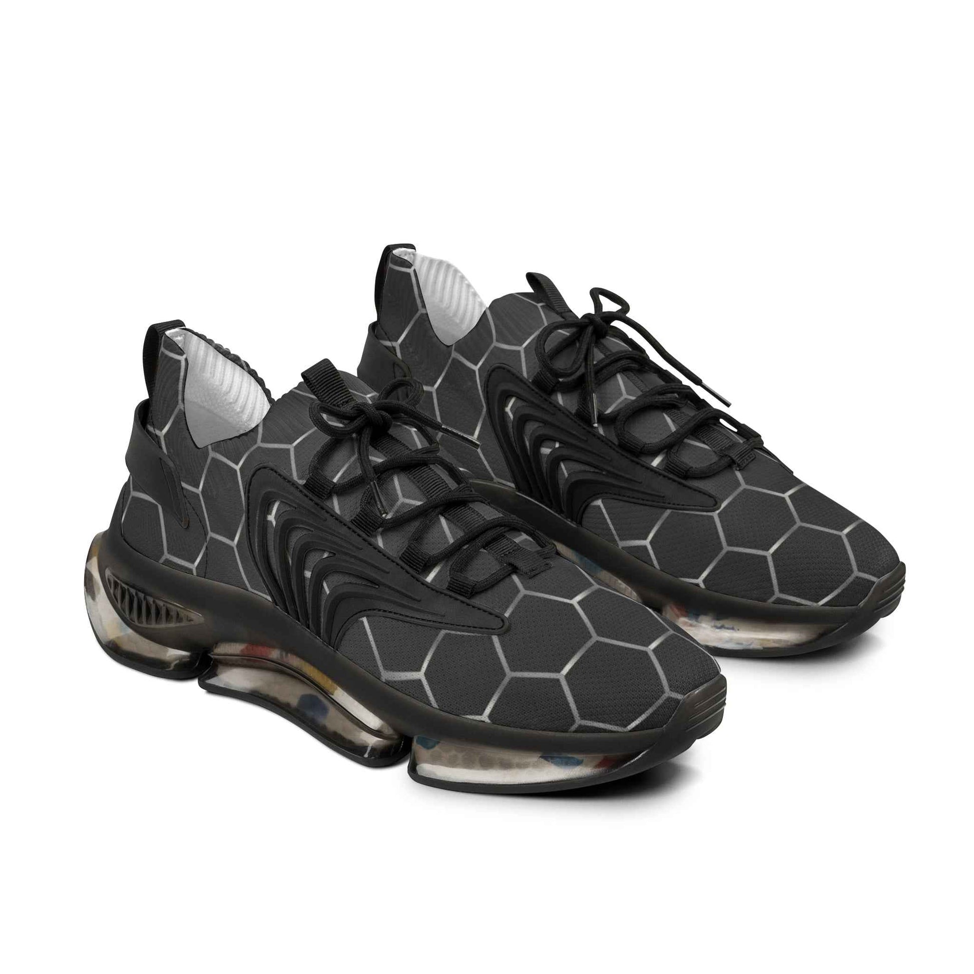 Hex-Pattern Mesh Sneakers – Lightweight Men's Athletic Shoes