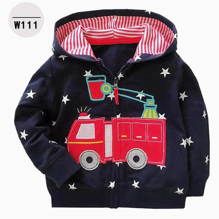 Baby & Toddler Zip-Up Printed Hoodie | Kids Casual Hoodie 9M-3Y