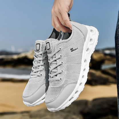 Men's Breathable Mesh Aqua Beach Shoes | Hollow Drainage | EU 39-48