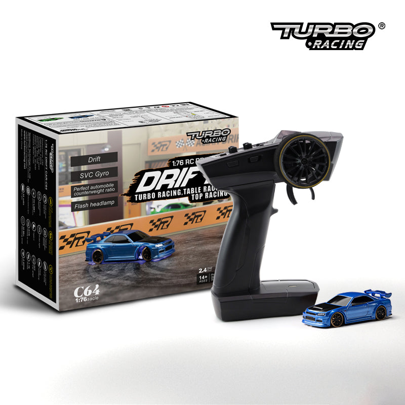 Turbo Racing C64 1/76 Drift RC Car with Gyro - Remote Control