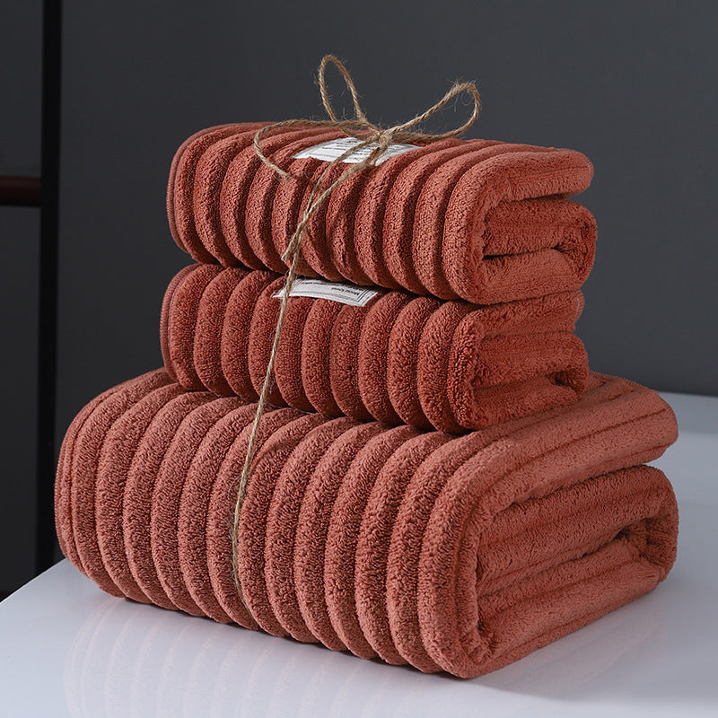 Soft Coral Fleece Bath Towel | Fast-Absorbing & Plush | 5 Colours