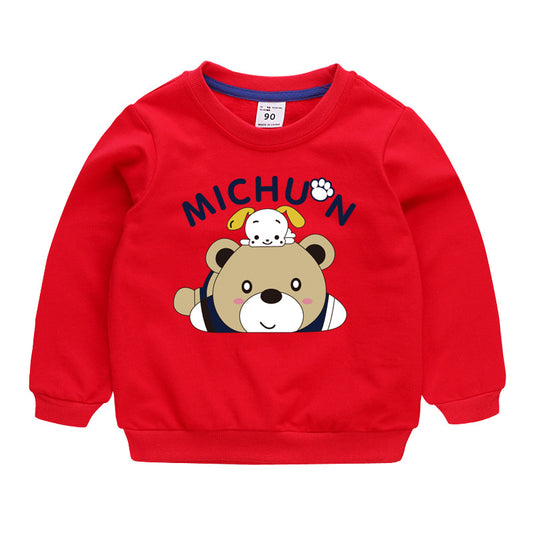 Children's Cartoon Cotton Pullover Sweatshirt | Boys Long Sleeve Top