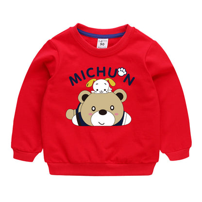 Children's Cartoon Cotton Pullover Sweatshirt | Boys Long Sleeve Top