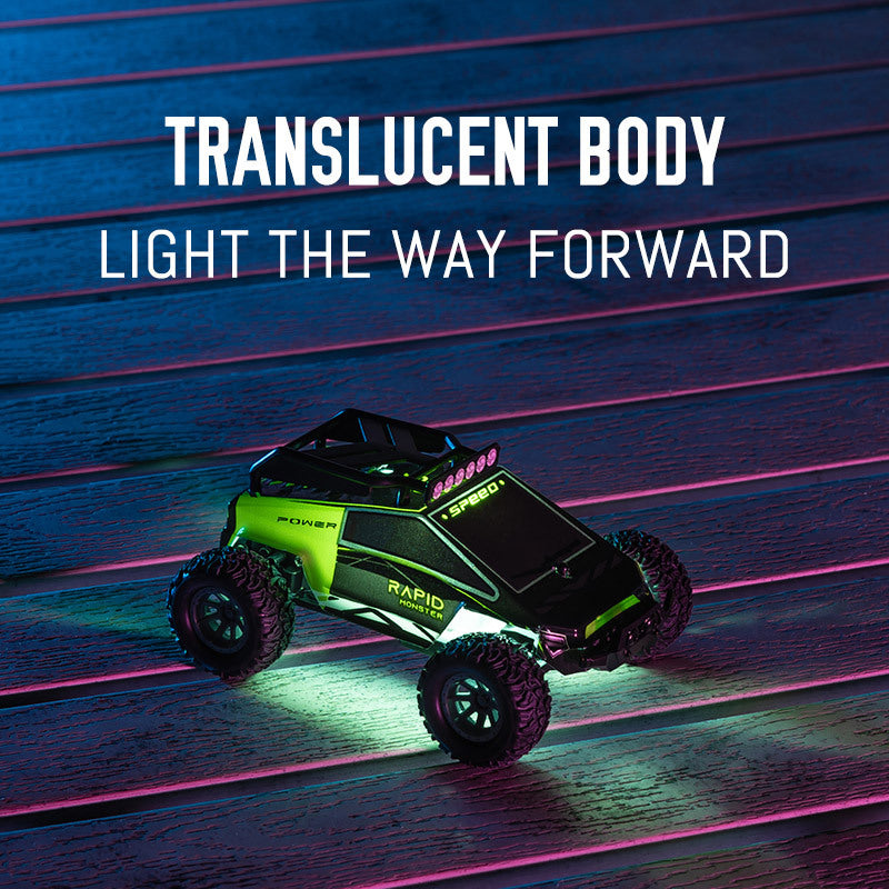 High-Speed RC Racing Car - Wireless Handle Remote Control Green Blue Age 14+