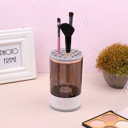 Electric Makeup Brush Cleaner — USB Rechargeable Automatic Brush Spinner & Dryer