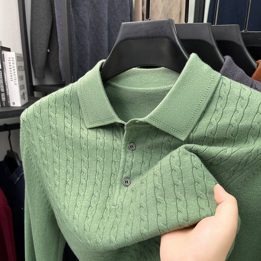 Men's Loose Fit V-Neck Knit Sweater | Casual Pullover