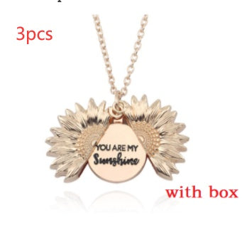 Sunflower Pendant Necklace | Gold, Silver & Rose Gold