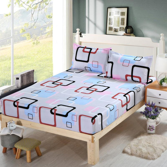 Detachable Fitted Sheet & Pillowcase Set | Grey & Love Sea