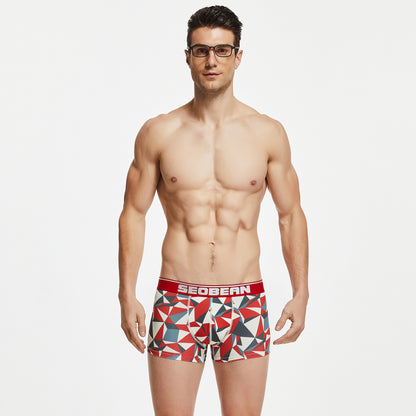 Men's Geometric Print Breathable Boxer Shorts