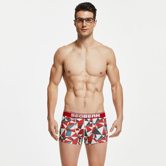 Men's Geometric Print Breathable Boxer Shorts