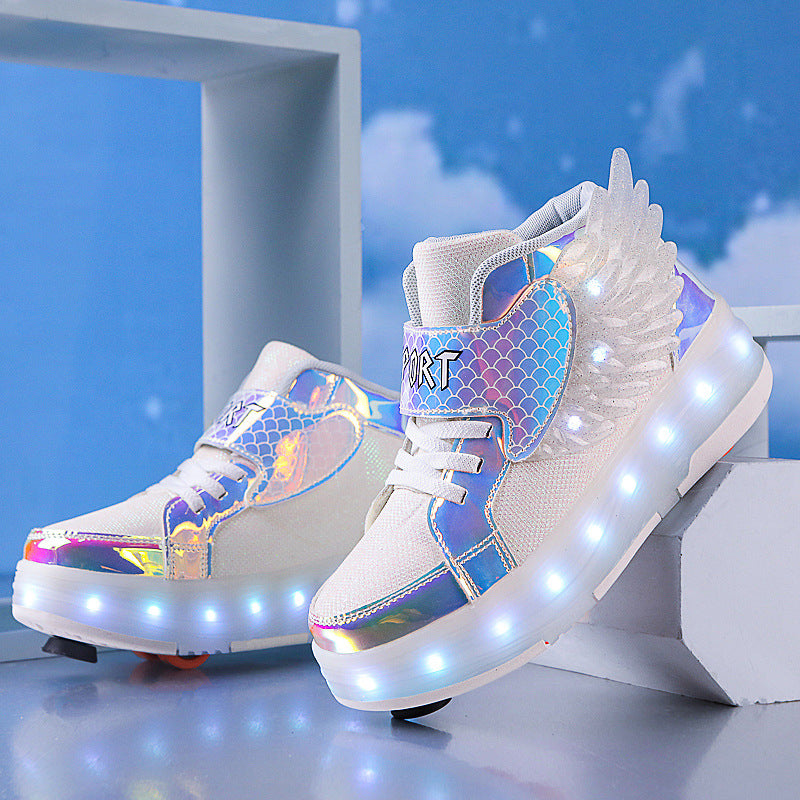 Children's LED Roller Skate Shoes with Retractable Wheels