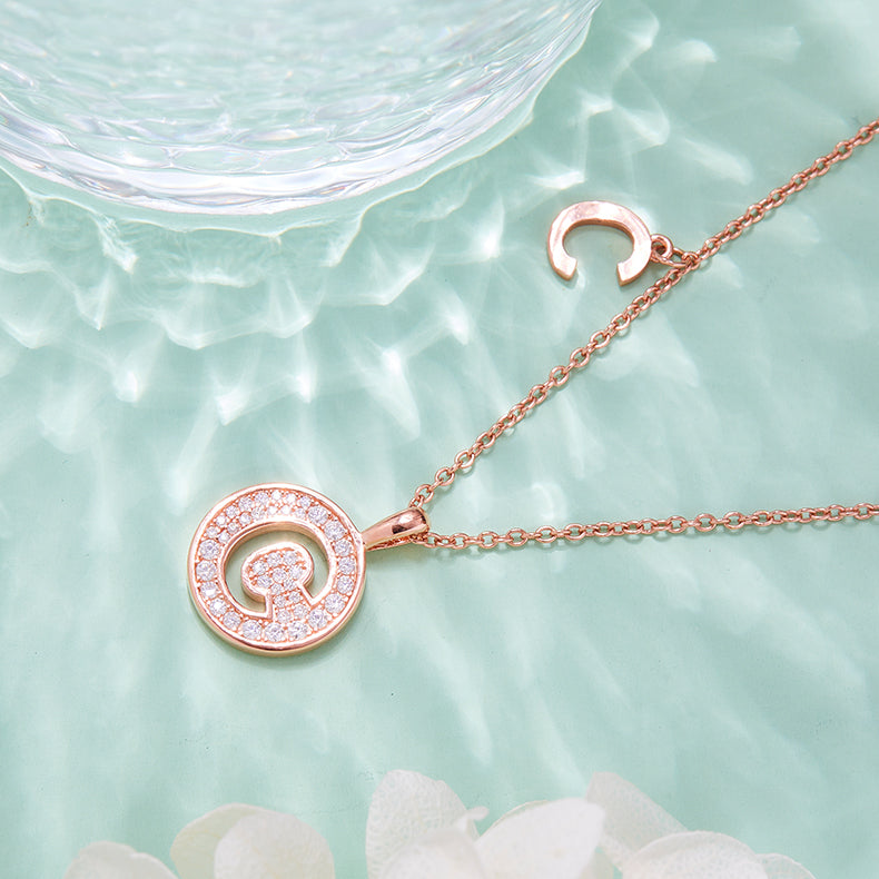 S925 Silver Moissanite Letter C Necklace | GRA Certified