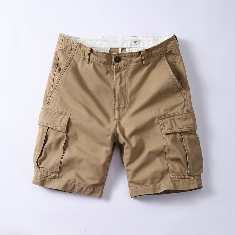 Men's Combed Cotton Cargo Shorts | Relaxed Fit Multi-Pocket S-4XL