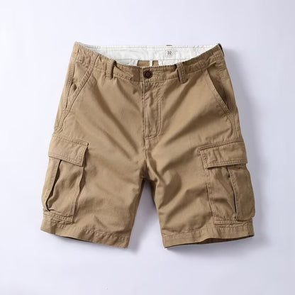 Men's Combed Cotton Cargo Shorts | Relaxed Fit Multi-Pocket S-4XL