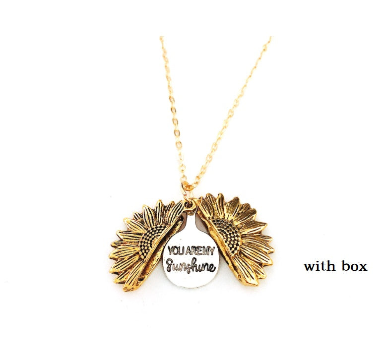 Sunflower Pendant Necklace | Gold, Silver & Rose Gold