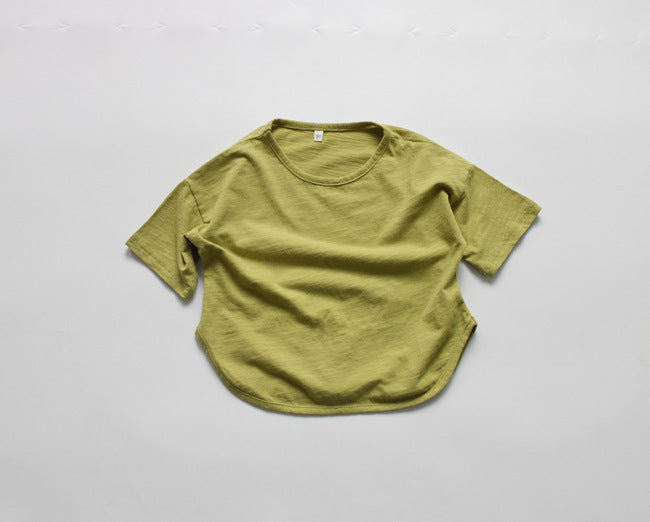 Kids Candy Colour Short Sleeve Cotton T-Shirt – 6 Colours