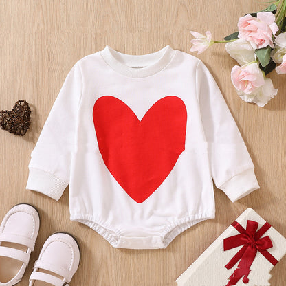 Baby Long Sleeve Cotton Romper – Soft Snap-Button Bodysuit