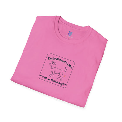 'Easily Distracted By…wait, is that a dog?' Cartoon Dog Graphic Tee