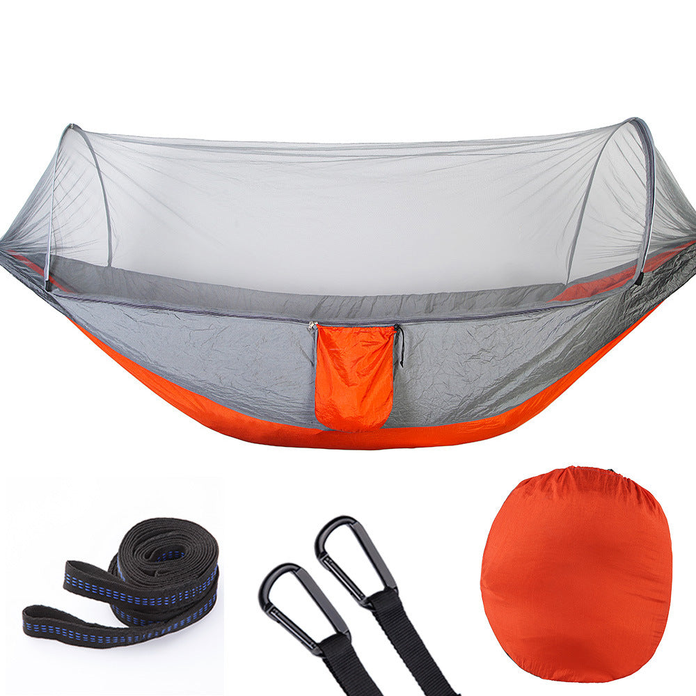 Pop-Up Camping Hammock with Integrated Mosquito Net – 210T Nylon 250x120cm & 290x140cm 9 Colours