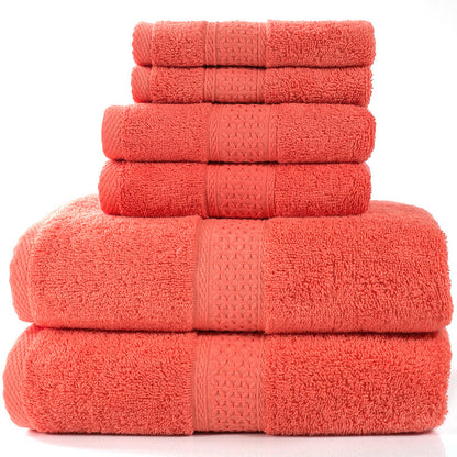 Pure Cotton 6-Piece Towel Set | Bath, Hand & Face Cloths