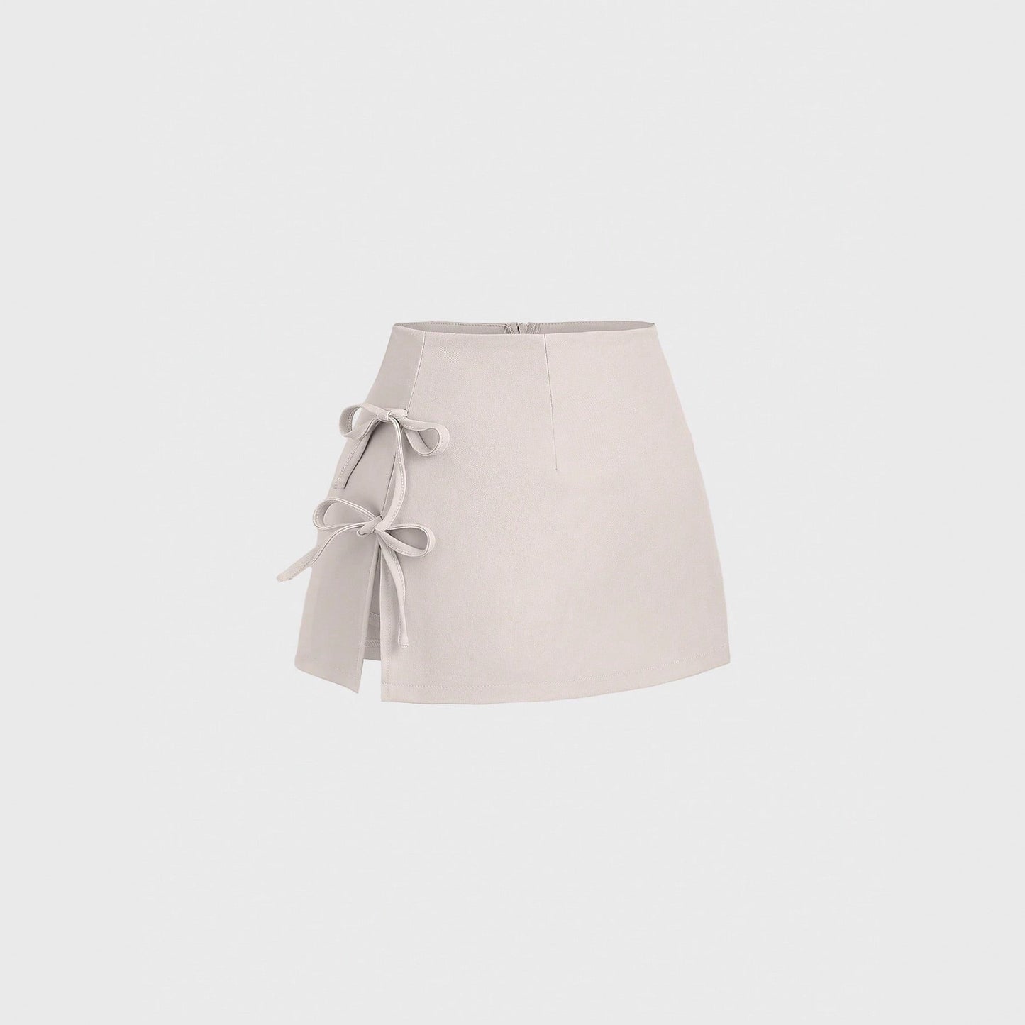 Women's Bow Detail Zip A-Line Mini Skirt