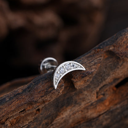 Micro-Set Zircon Ear Cuff | Minimalist Stainless Steel Single Ear Stud